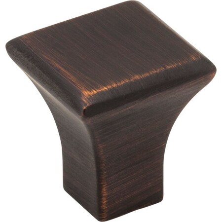 Jeffrey Alexander 7/8" Overall Length Brushed Oil Rubbed Bronze Square Marlo Cabinet Knob 972S-DBAC